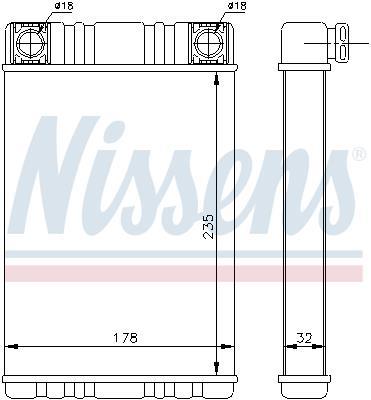 Radiador de calefacción NISSENS ref. 72028