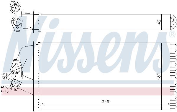 Radiador de aquecimento NISSENS ref. 72036