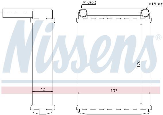 Radiateur de chauffage NISSENS ref. 72038