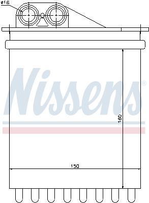 Radiador de aquecimento NISSENS ref. 72040