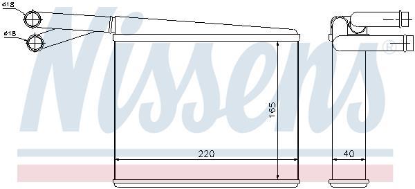 Radiador de aquecimento NISSENS ref. 72043