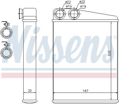 Radiador de aquecimento NISSENS ref. 72046