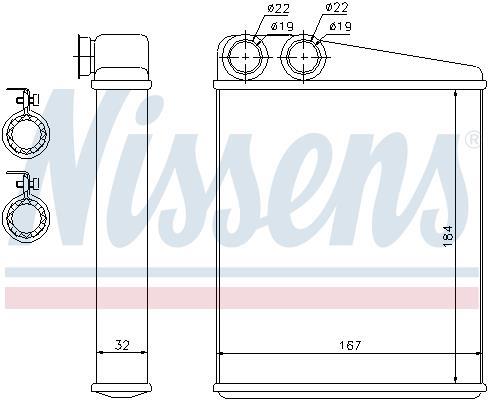 Radiador de aquecimento NISSENS ref. 72047