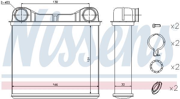 Radiador de aquecimento NISSENS ref. 72049