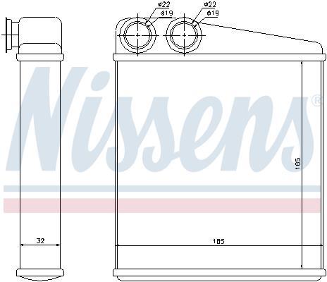 Radiador de aquecimento NISSENS ref. 72206