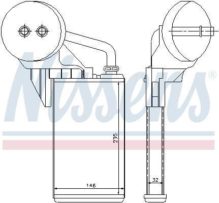Radiateur de chauffage NISSENS ref. 72207