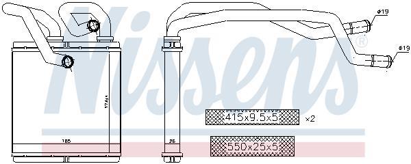 Radiador de aquecimento NISSENS ref. 72216