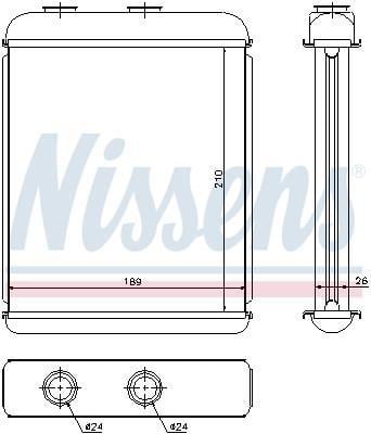 Radiador de aquecimento NISSENS ref. 72662