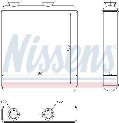 Radiador de aquecimento NISSENS ref. 72663
