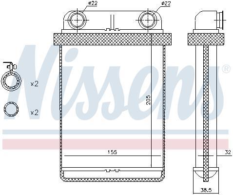 Radiateur de chauffage NISSENS 72671