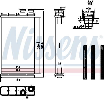 Radiateur de chauffage NISSENS ref. 727210