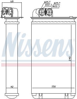Radiador de aquecimento NISSENS ref. 72936