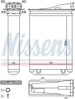 Radiador de aquecimento NISSENS ref. 72954