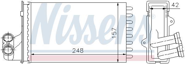 Radiateur de chauffage NISSENS ref. 72984