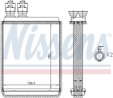 Radiador de aquecimento NISSENS ref. 72986