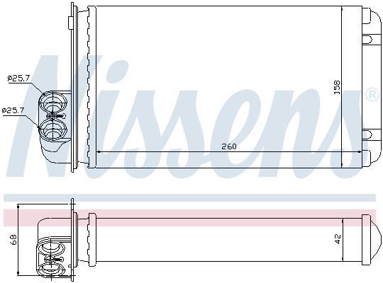 Radiateur de chauffage NISSENS 73255