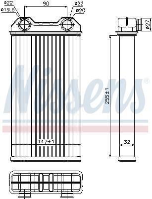 Radiador de aquecimento NISSENS ref. 73331