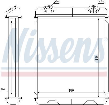 Radiador de aquecimento NISSENS ref. 73341