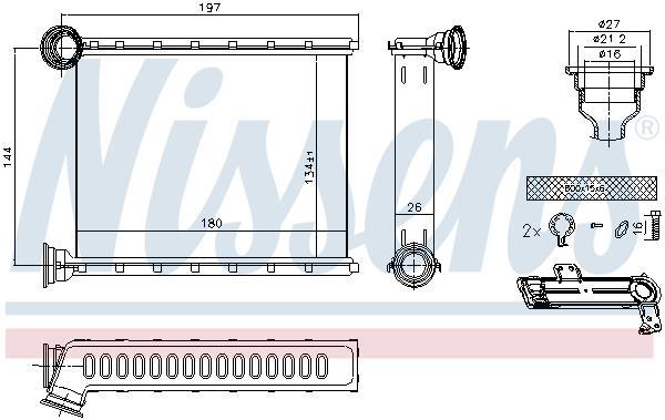 Radiateur de chauffage NISSENS ref. 73345