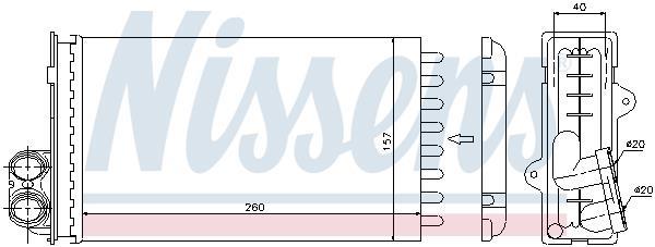 Radiador de aquecimento NISSENS ref. 73362
