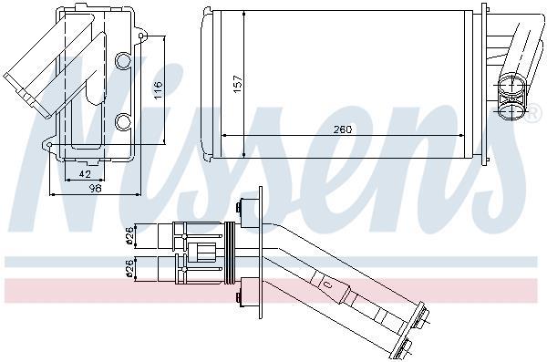 Radiateur de chauffage NISSENS ref. 73368