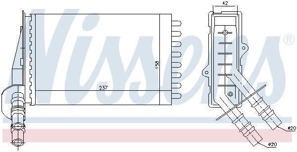 Radiador de aquecimento NISSENS ref. 73374