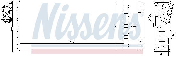 Radiateur de chauffage NISSENS ref. 73375