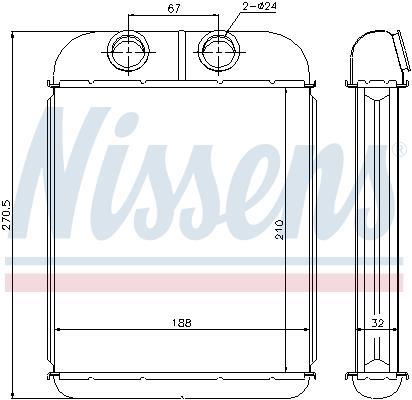 Radiateur de chauffage NISSENS ref. 73467