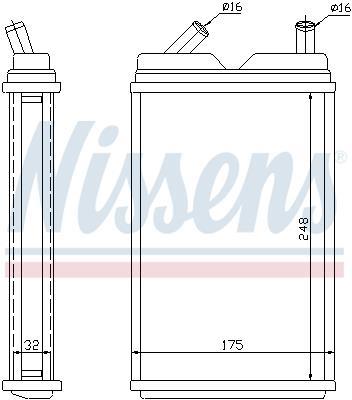 Radiador de calefacción NISSENS ref. 73624