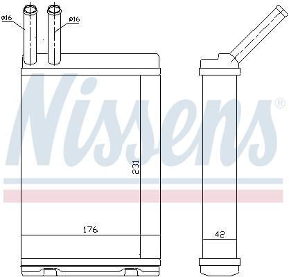 Radiateur de chauffage NISSENS ref. 73642