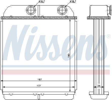 Radiador de aquecimento NISSENS ref. 73644