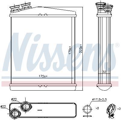 Radiateur de chauffage NISSENS ref. 73645