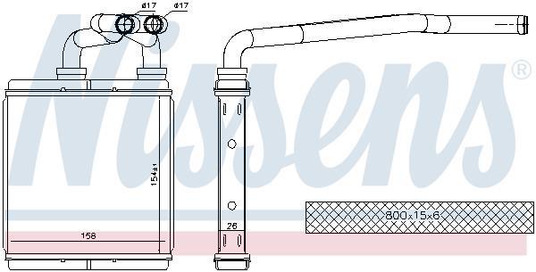 Radiador de aquecimento NISSENS ref. 73675