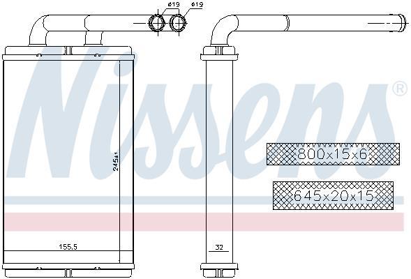 Radiador de aquecimento NISSENS ref. 73676