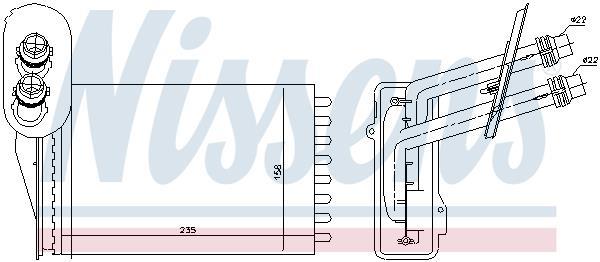 Radiador de aquecimento NISSENS ref. 73850