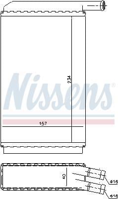 Radiateur de chauffage NISSENS ref. 73940