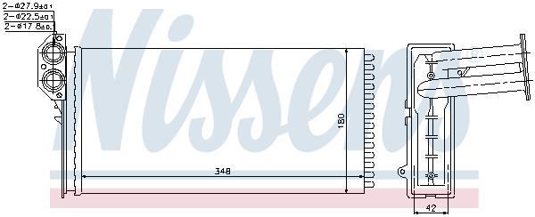 Radiateur de chauffage NISSENS ref. 73941