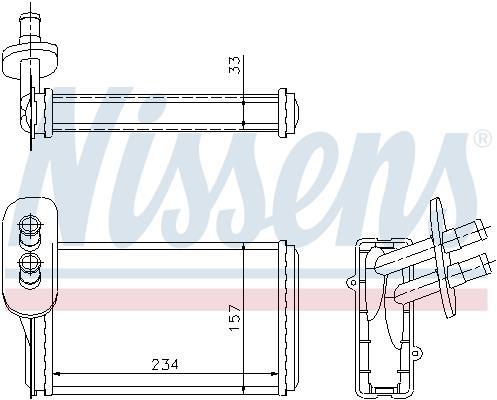 Radiateur de chauffage NISSENS ref. 73962