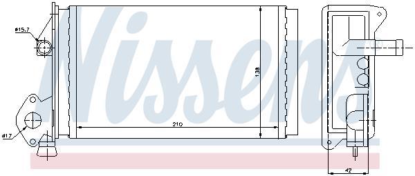 Radiateur de chauffage NISSENS ref. 73964