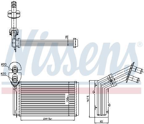 Radiador de aquecimento NISSENS ref. 73973