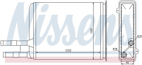 Radiador de aquecimento NISSENS ref. 73984