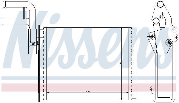 Radiateur de chauffage NISSENS ref. 73987