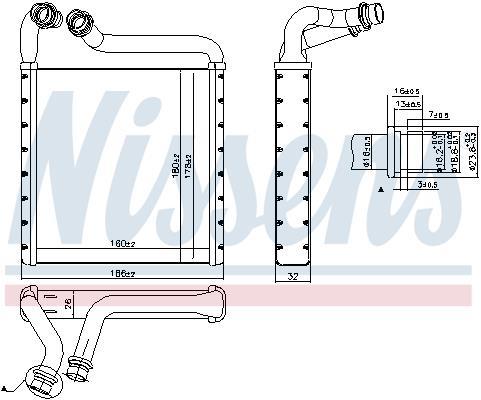 Radiador de aquecimento NISSENS ref. 73994