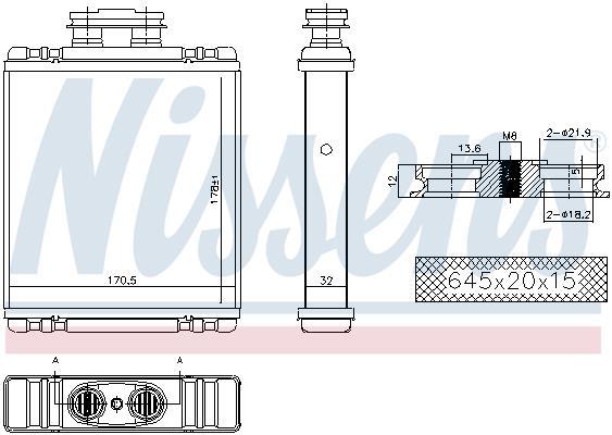 Radiateur de chauffage NISSENS ref. 73997
