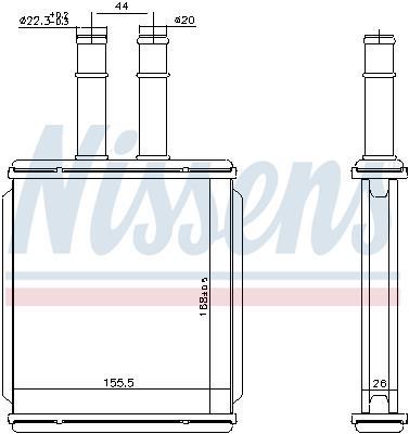 Radiateur de chauffage NISSENS 73999