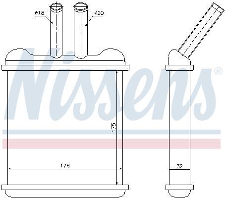 Radiateur de chauffage NISSENS ref. 76502