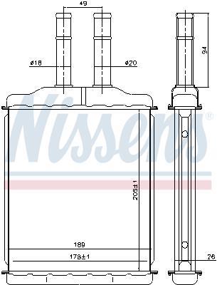 Radiador de aquecimento NISSENS ref. 76505