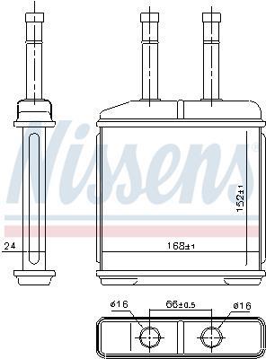 Radiateur de chauffage NISSENS ref. 76506