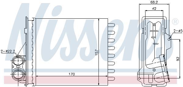 Radiateur de chauffage NISSENS ref. 76512