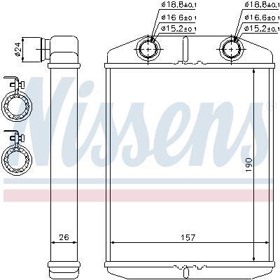 Radiador de aquecimento NISSENS ref. 76514